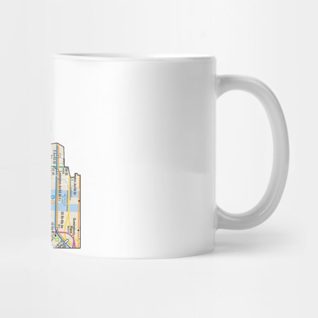 NYC Skyline subway map by Hook Ink